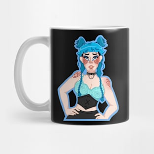 blue haired girl Mug